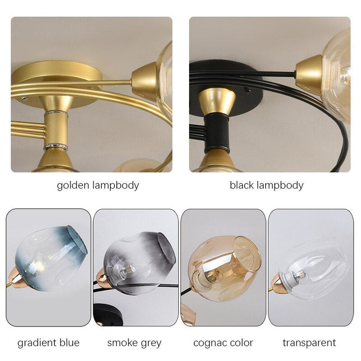 Black Tavin contemporary flush mount; stylish illumination for any modern home aesthetic.