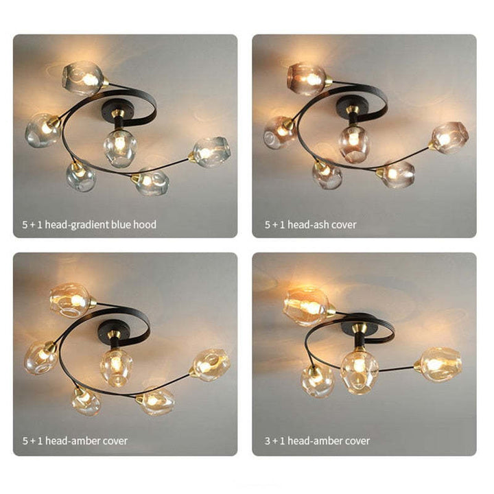 Sleek black flush mount ceiling light, enhancing a modern entryway or hallway decor.