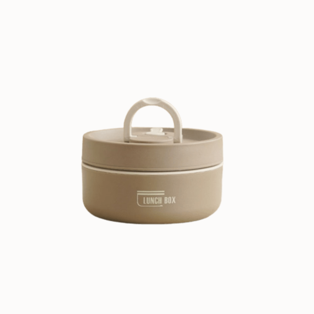 White insulated meal prep container, perfect for a balanced diet.