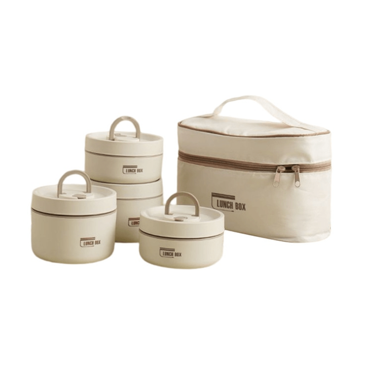 Stainless steel ThermalLock lunch box, ensuring fresh and warm office meals.