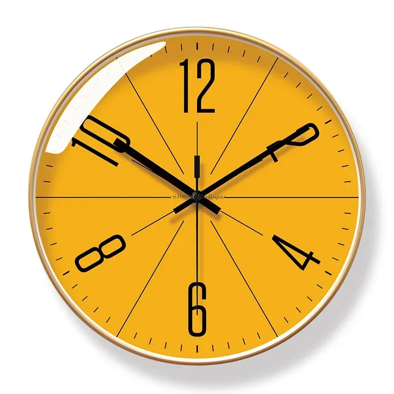 TimeWisp Silent Wooden Wall Clock, modern natural wood design, perfect for living room or office decor.