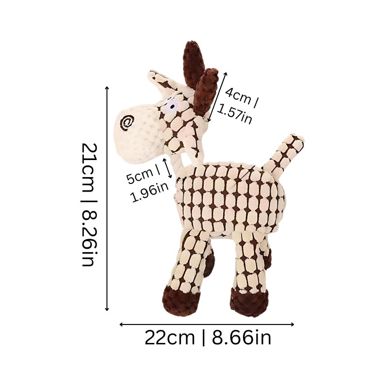 Set of three ToughPaws soft yet durable squeaky plush dog toys, ideal for small to medium breeds.
