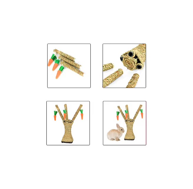 Durable sisal cat scratching post in a tree design, offering interactive playtime & essential claw care for felines.