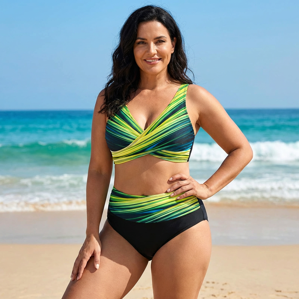High-quality women's trendy body-shaping swimsuit; comfortable for summer beach & pool vacation.