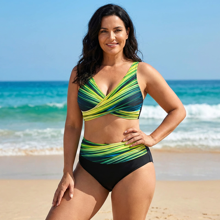 High-quality women's trendy body-shaping swimsuit; comfortable for summer beach & pool vacation.