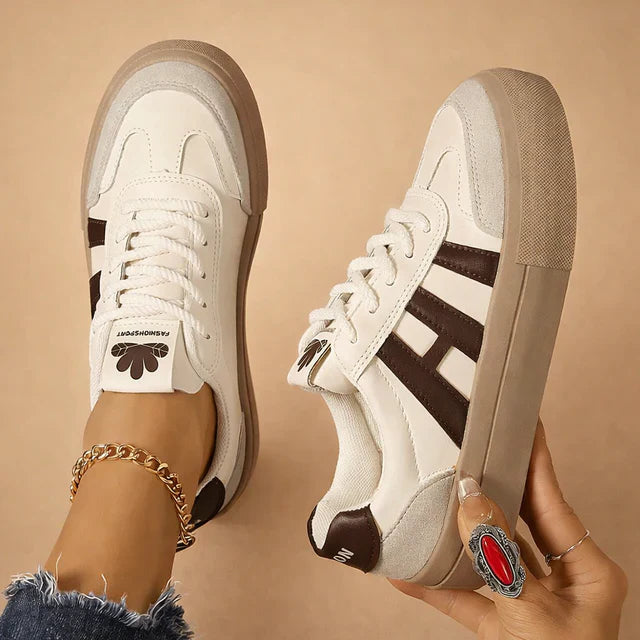 Comfortable low-top women's platform sneakers, ideal for everyday wear, providing lightweight support.