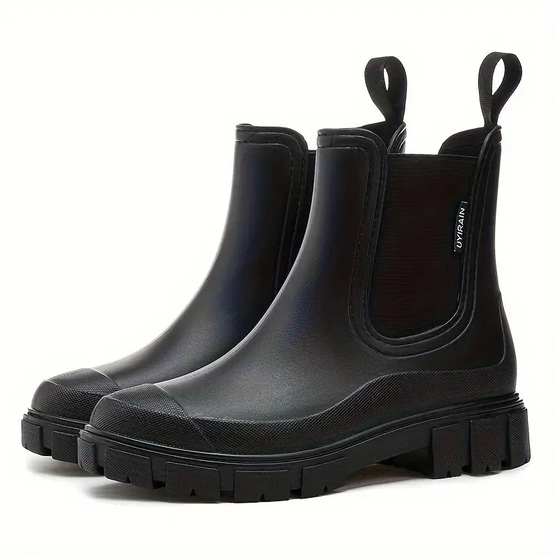 Durable women's waterproof rain boots. Trendy & comfortable fashion boots for wet weather, providing excellent outdoor protection.