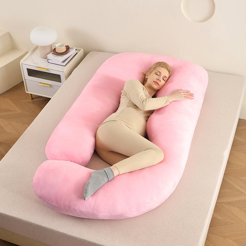 U-shape full body pillow, providing head-to-toe support for restful sleep.