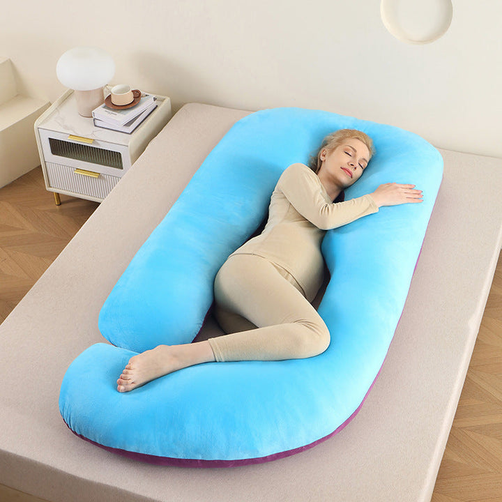Ergonomic full body pillow, perfect for side sleepers, pregnancy & nursing.
