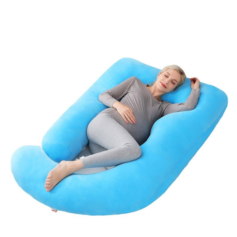 Full body support pillow with washable cover, great for sleep & relaxation.