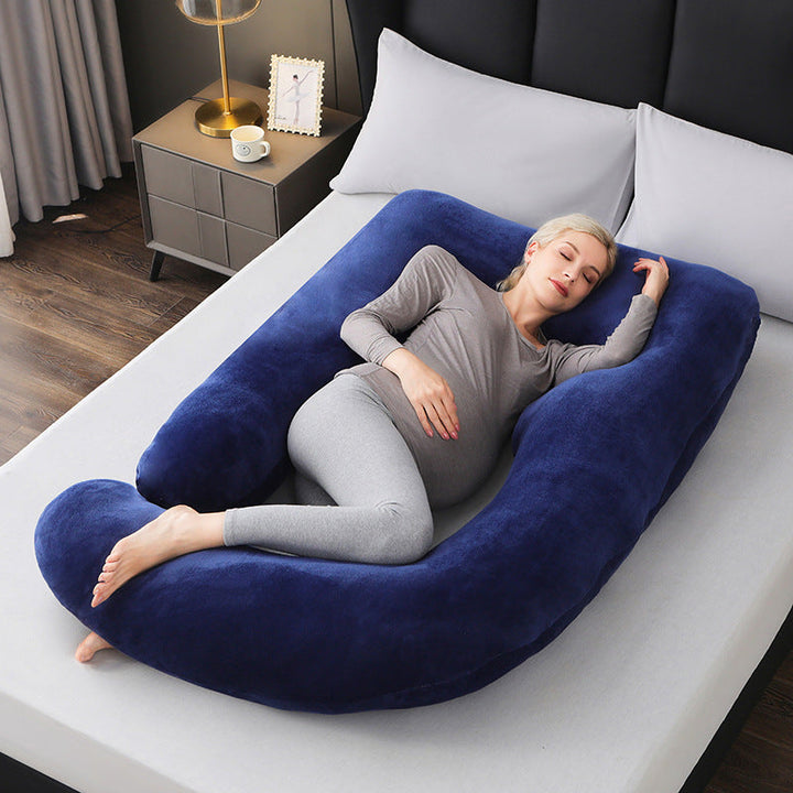 Pregnancy support pillow, U-shape design for ultimate comfort & sleep.