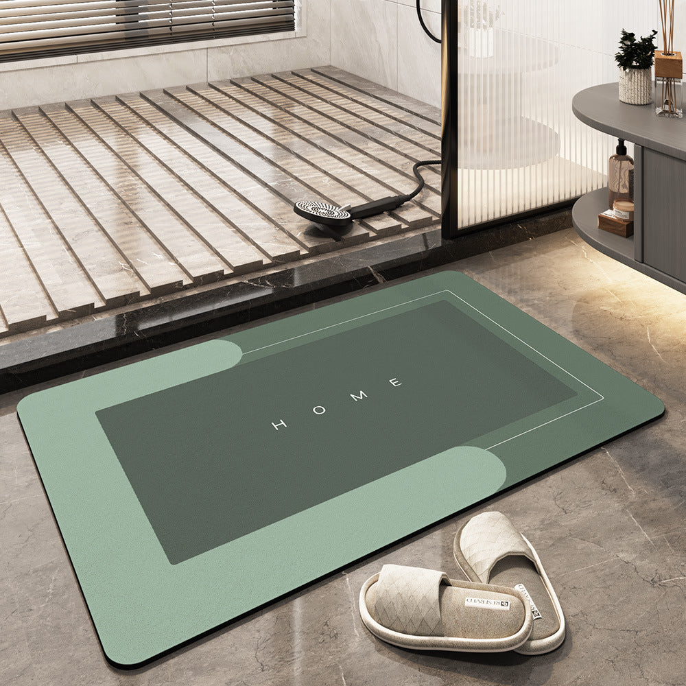 Super absorbent bath mat, gray color, with a reliable non-slip feature.
