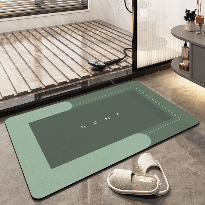 Super absorbent bath mat, gray color, with a reliable non-slip feature.