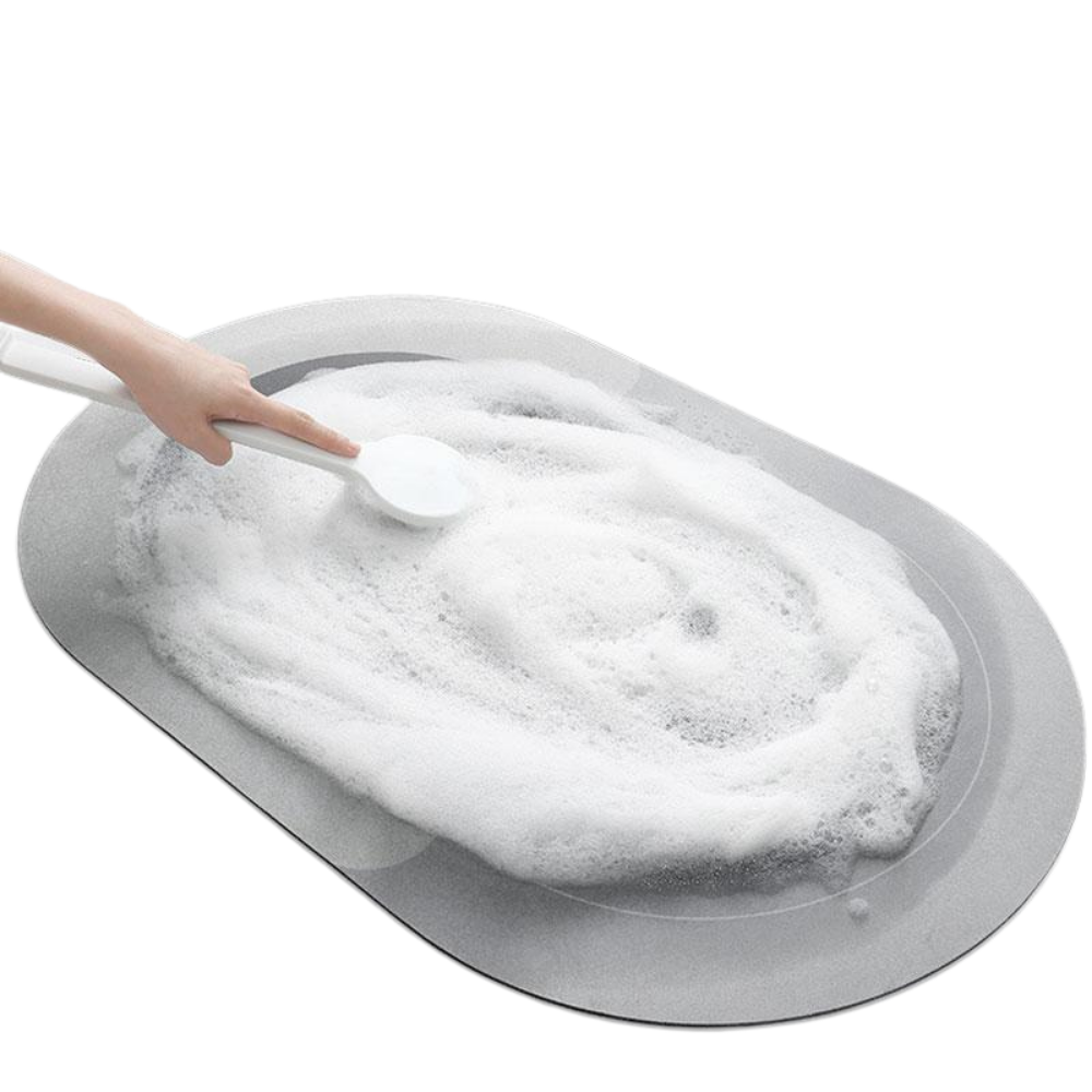 Plush comfort bath mat, ultra-absorbent and soft, enhancing your bathroom decor.