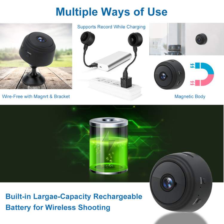 HD security camera with enhanced night vision, providing clear 24/7 surveillance for home security.
