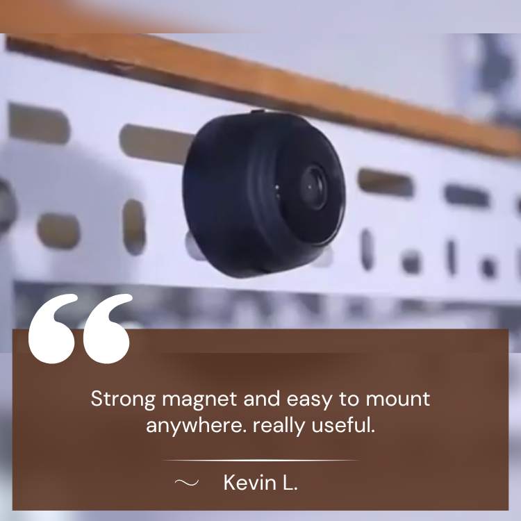 Versatile mini HD wireless camera with night vision, ideal for discreet home security & surveillance.