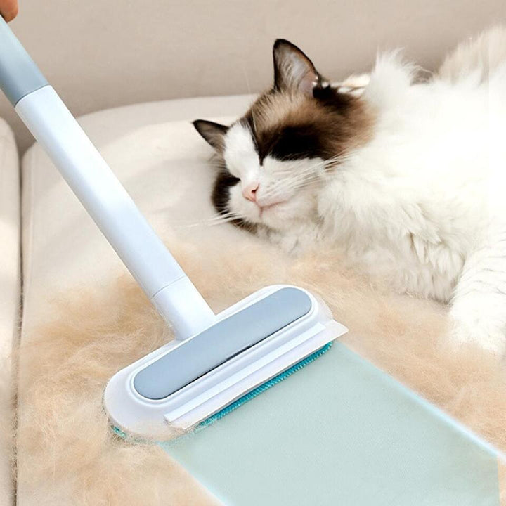 Ultra Pet Hair Remover tool effectively removes dog and cat fur from furniture.