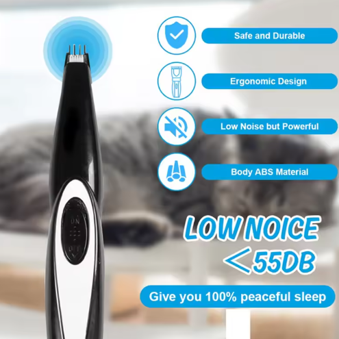 Silent pet trimmer for at-home grooming. Reduce pet stress with these clippers.