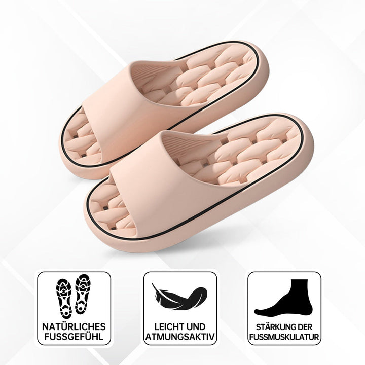 Ultra-soft ergonomic slippers for ultimate comfort and quick-drying.