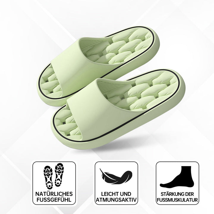 Durable and soft footwear with quick-drying properties and non-slip grip.