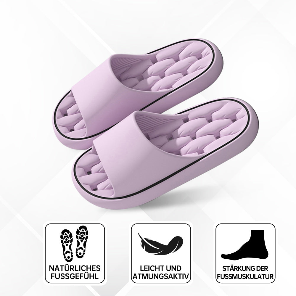 Non-slip ergonomic slippers, ideal for indoor comfort and safety.