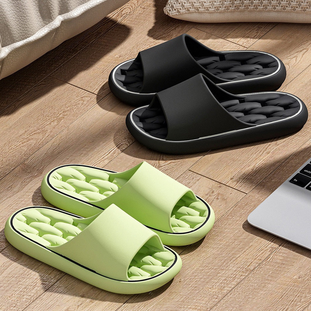 Cozy non-slip slippers offering superior support for home wear.