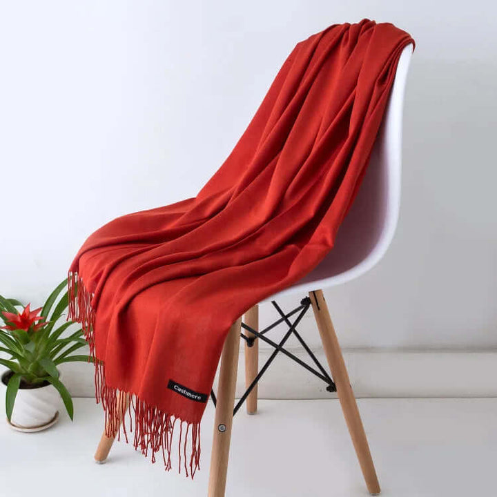 Brightly lit ultra-soft luxury women's scarf, showcasing its exquisite material.