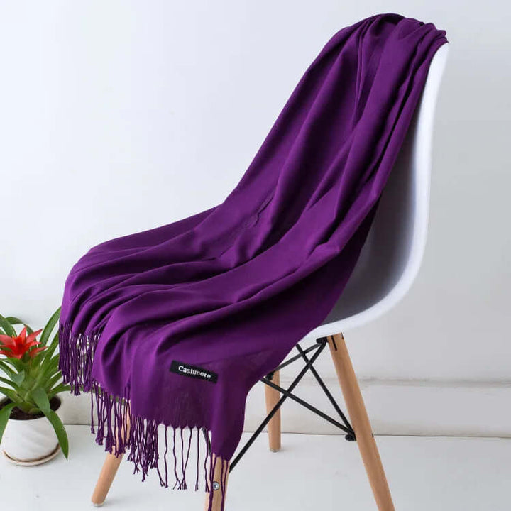 Women's ultra-soft luxury scarf, a versatile fashion accessory with an elegant drape.