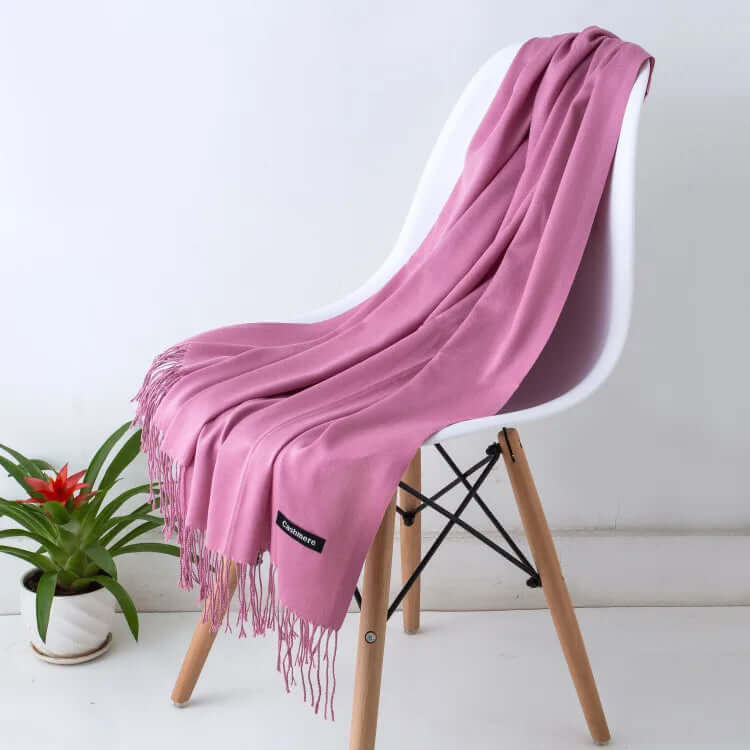 Cozy and chic ultra-soft luxury women's scarf, a perfect winter fashion statement.