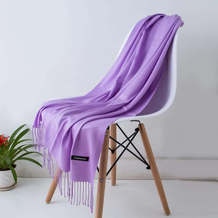 Warm ultra-soft women's luxury scarf, essential winter fashion accessory, cozy & chic.