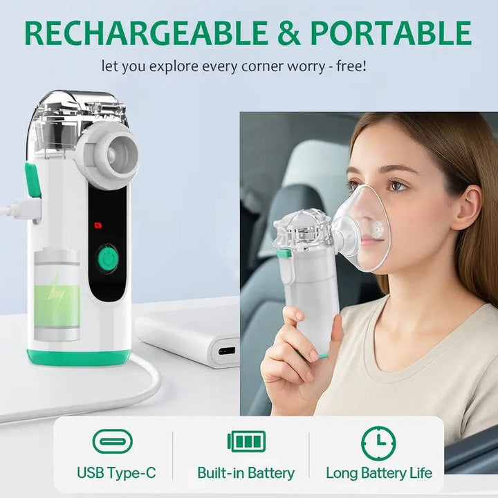 Get quiet respiratory relief anywhere with UltraMist portable nebulizer, a personal breathing aid.