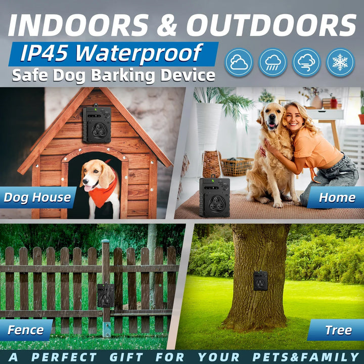 Achieve a quiet home with this ultrasonic dog bark deterrent. Effective pet training & bark control for all dogs.