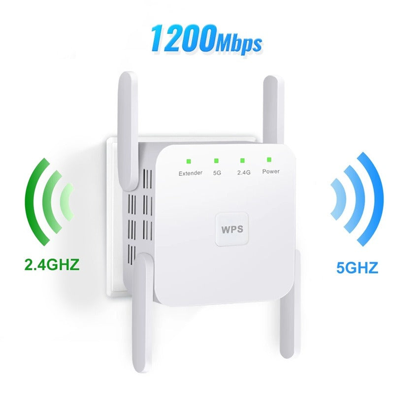 UltraXtend 5GHz WiFi Booster for enhanced home connectivity, boosting internet speed & eliminating dead zones.