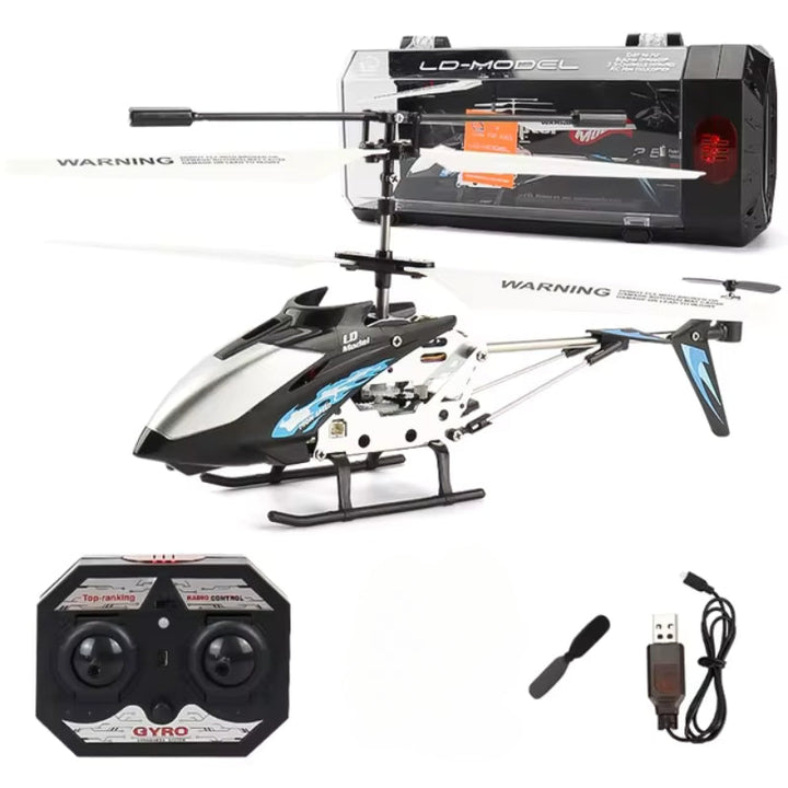 Easy-to-fly, unbreakable mini RC helicopter with gyro system. Stable remote control toy for indoor aviation fun.