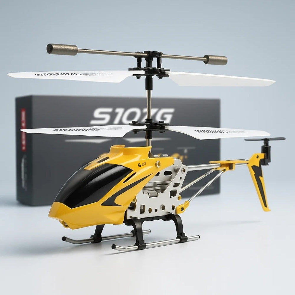 Durable mini RC helicopter, perfect unbreakable toy for indoor flying. Easy remote control for kids.