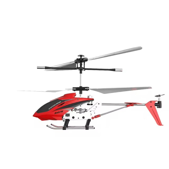 Mini RC helicopter with advanced gyro system ensures stable, unbreakable indoor flying. Fun remote control toy.