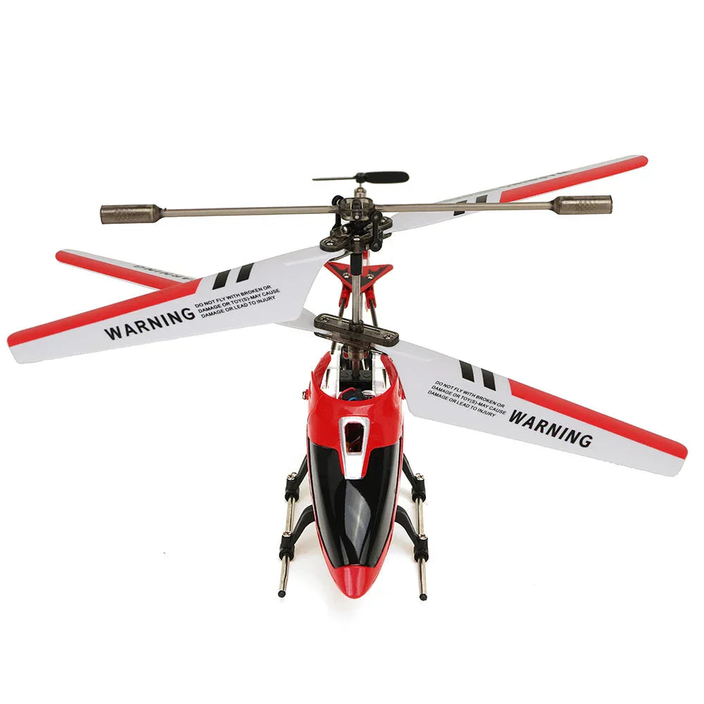 Close-up of unbreakable mini RC helicopter, highlighting durable design & gyro system. Remote control toy.