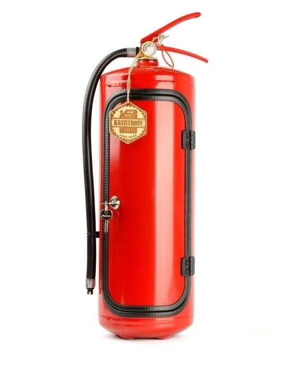 Discreet drink storage solution: fire extinguisher secret bar in black