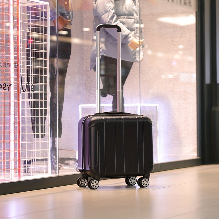 Lightweight 18-inch carry-on suitcase for easy travel, featuring smooth silent spinner wheels.