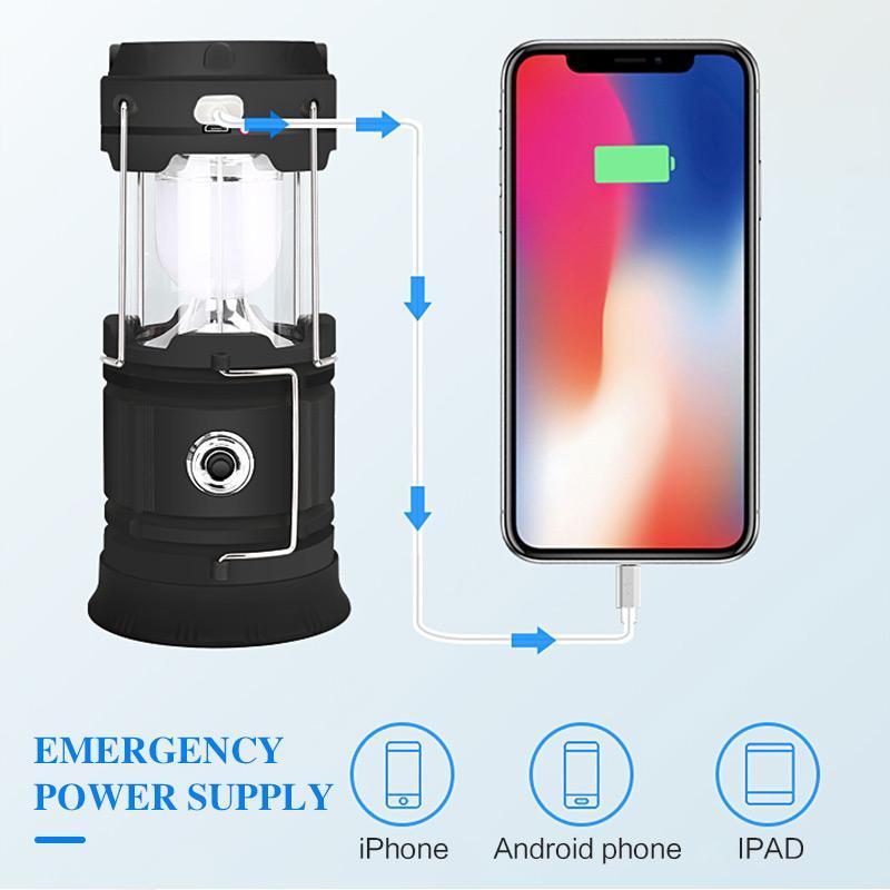 Versatile emergency LED light with a lantern, flashlight, and ambient flame mode, crucial for preparedness.
