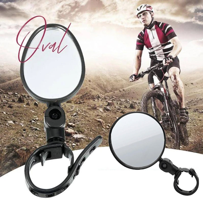 Cycling 360° rotating rearview mirror. Adjustable safety accessory for bicycles, motorcycles & electric bikes.