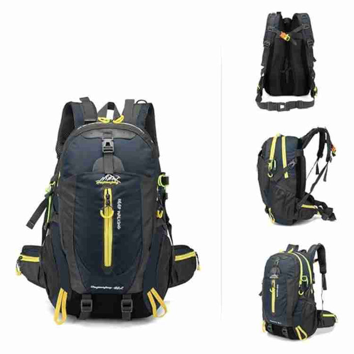 Unisex 40L waterproof hiking backpack, essential gear for outdoor adventures.