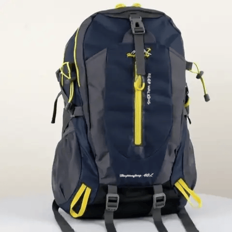 Compact 40L waterproof backpack for day hikes and travel, unisex design.