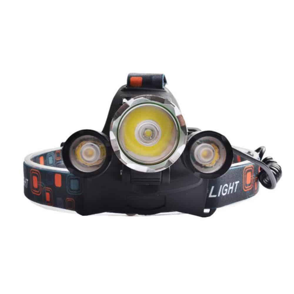 Unisex rechargeable 5000 Lumen LED headlamp. Essential outdoor light, great for emergencies & adventure.