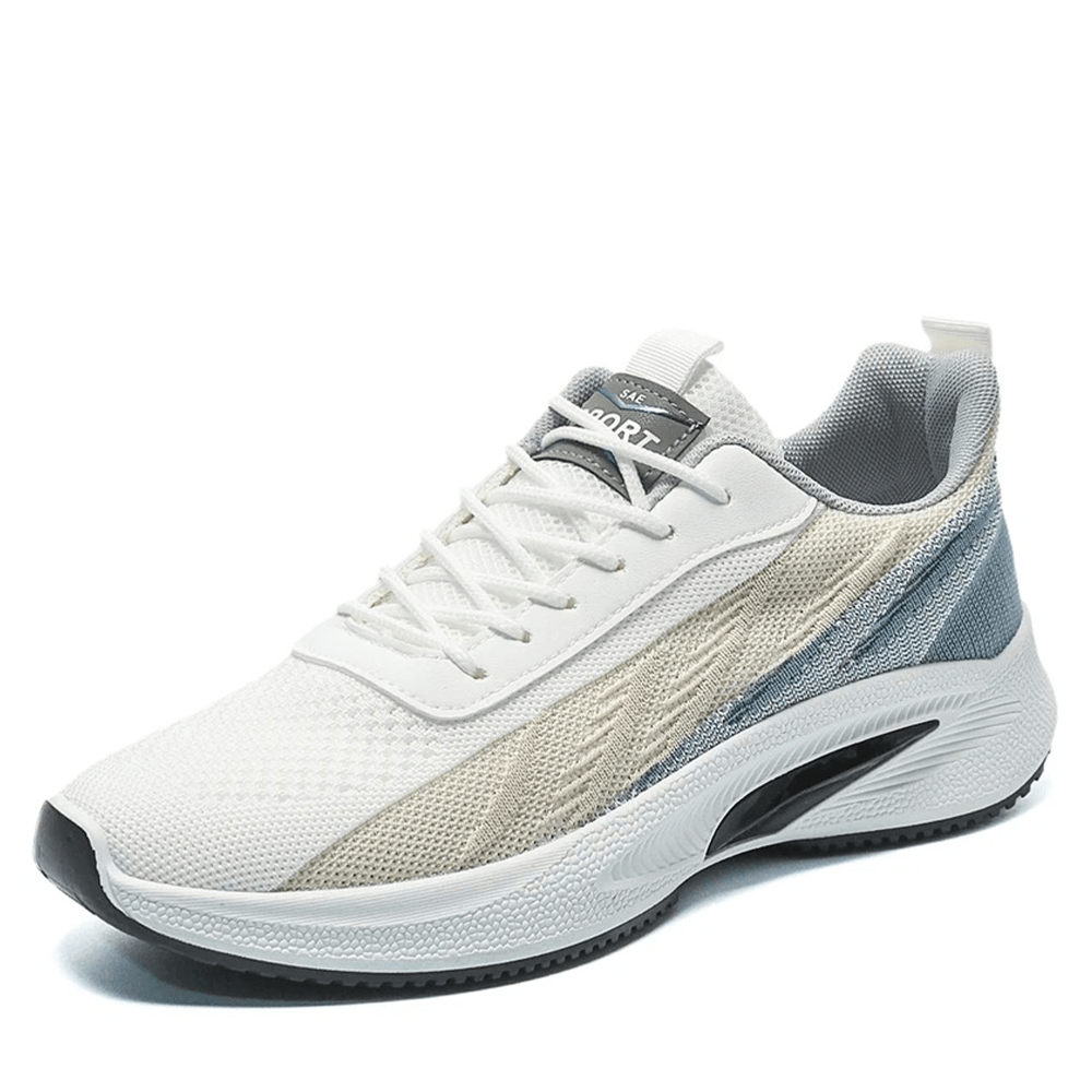 Comfortable unisex lace-up sports shoes, versatile athletic sneakers with cushioned sole for everyday wear and activities.