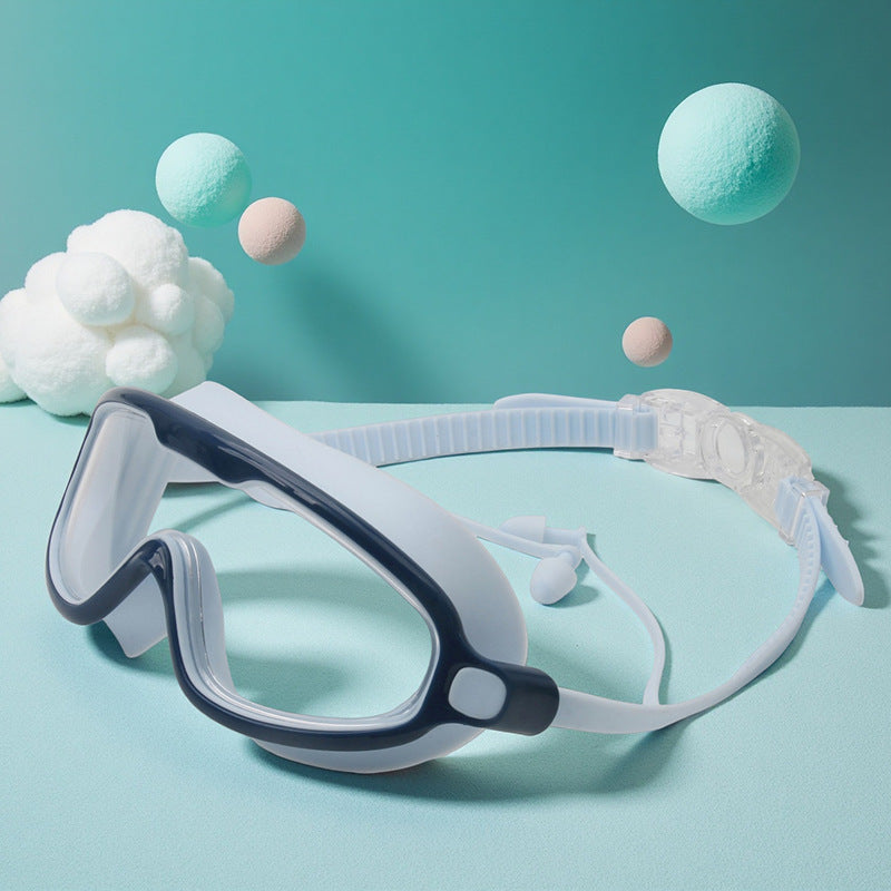 Premium anti-fog adult swim mask for clear underwater views, essential snorkeling gear.