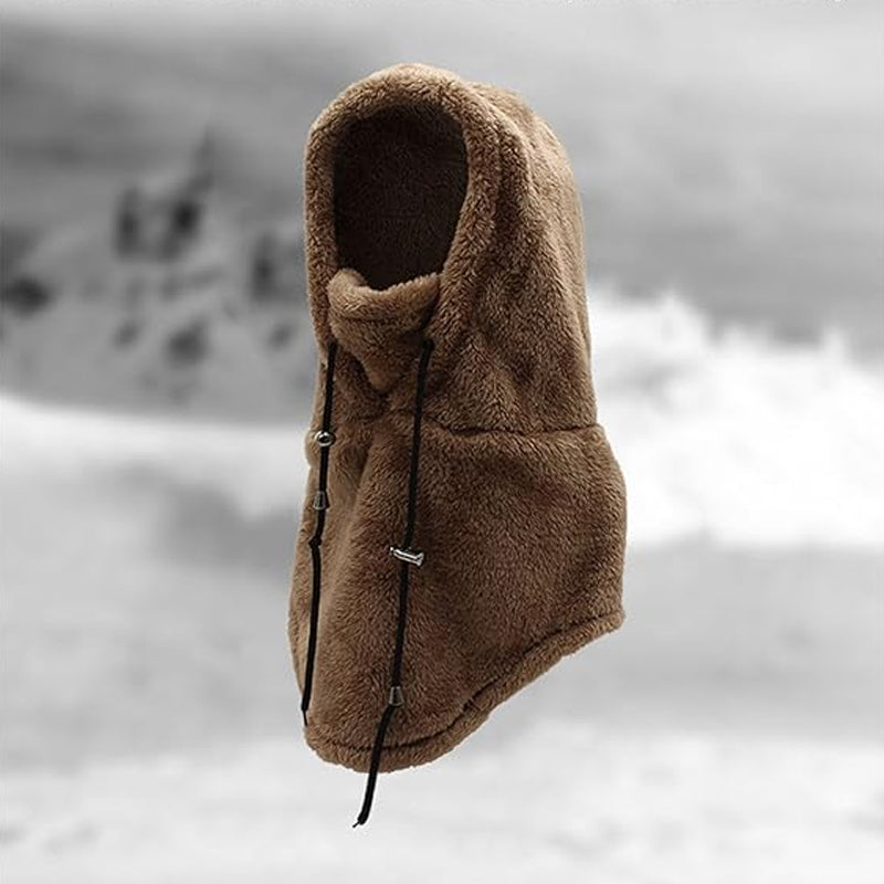 Unisex warm winter hat with windproof fleece, easily converts to a balaclava or neck warmer.