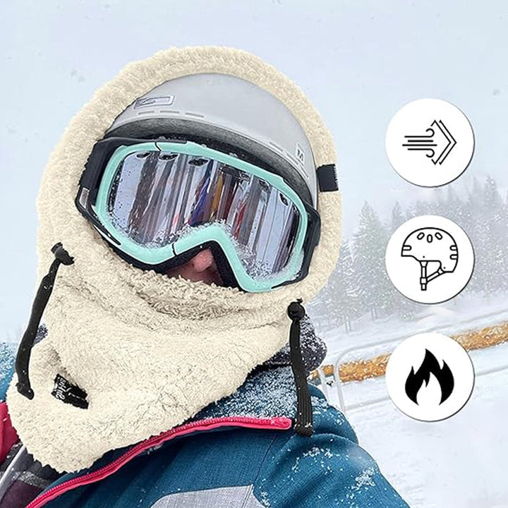 Versatile unisex 3-in-1 winter hat for extreme cold, featuring windproof fleece and balaclava design.