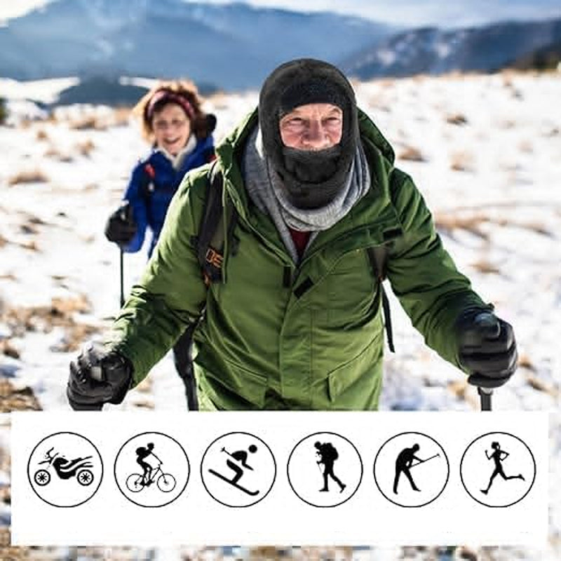 Multifunctional unisex winter hat: converts to balaclava, neck warmer, or standard hat for versatility.