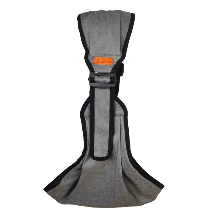 Unisex baby wrap carrier with adjustable stool strap for all-season comfort and ergonomic support.